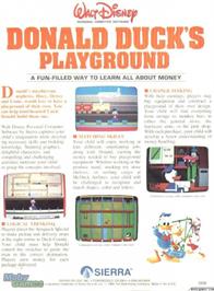 Box back cover for Donald Duck's Playground on the ScummVM.