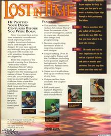 Box back cover for Lost In Time on the ScummVM.