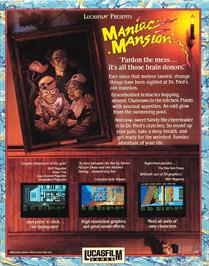Box back cover for Maniac Mansion on the ScummVM.