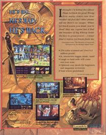 Box back cover for Monkey Island 2: LeChuck's Revenge on the ScummVM.