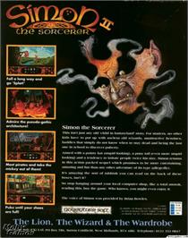 Box back cover for Simon the Sorcerer II: The Lion, the Wizard and the Wardrobe on the ScummVM.