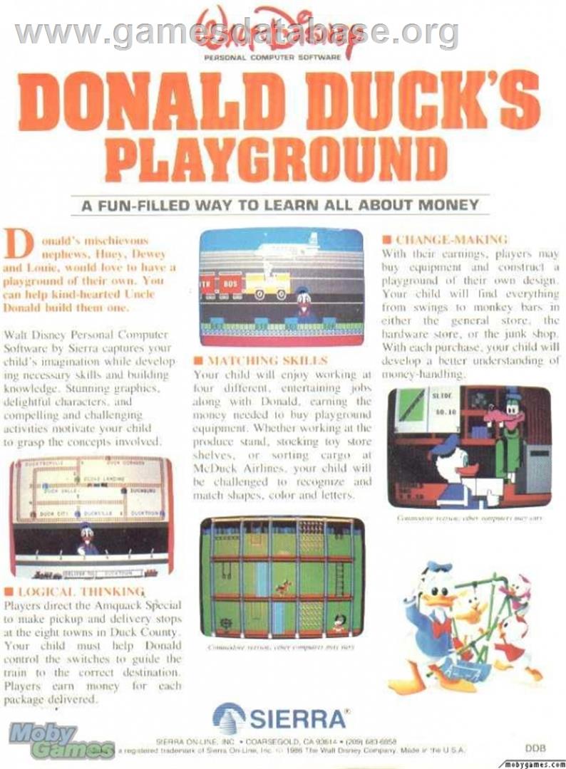 Donald Duck's Playground - ScummVM - Artwork - Box Back