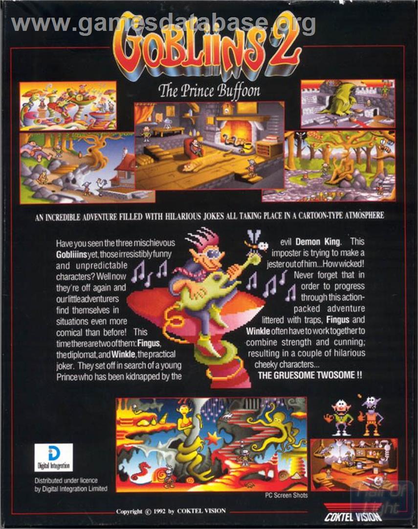 Gobliins 2: The Prince Buffoon - ScummVM - Artwork - Box Back