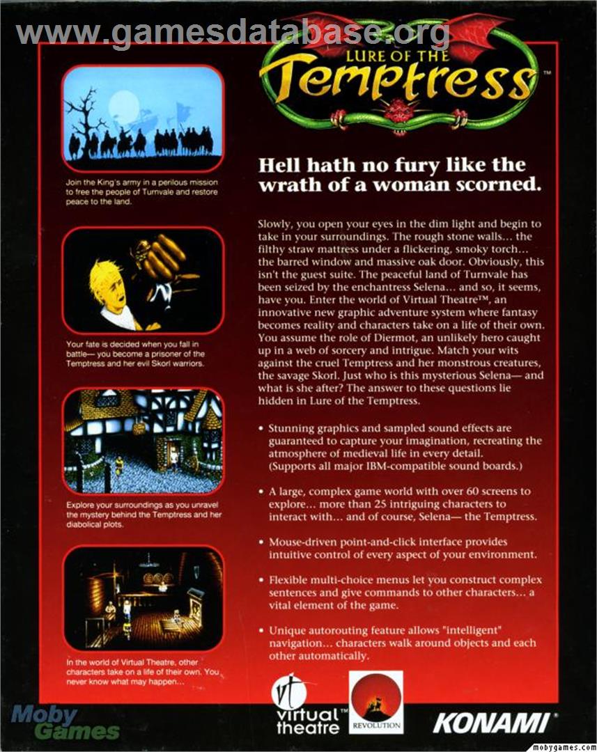 Lure Of The Temptress - ScummVM - Artwork - Box Back