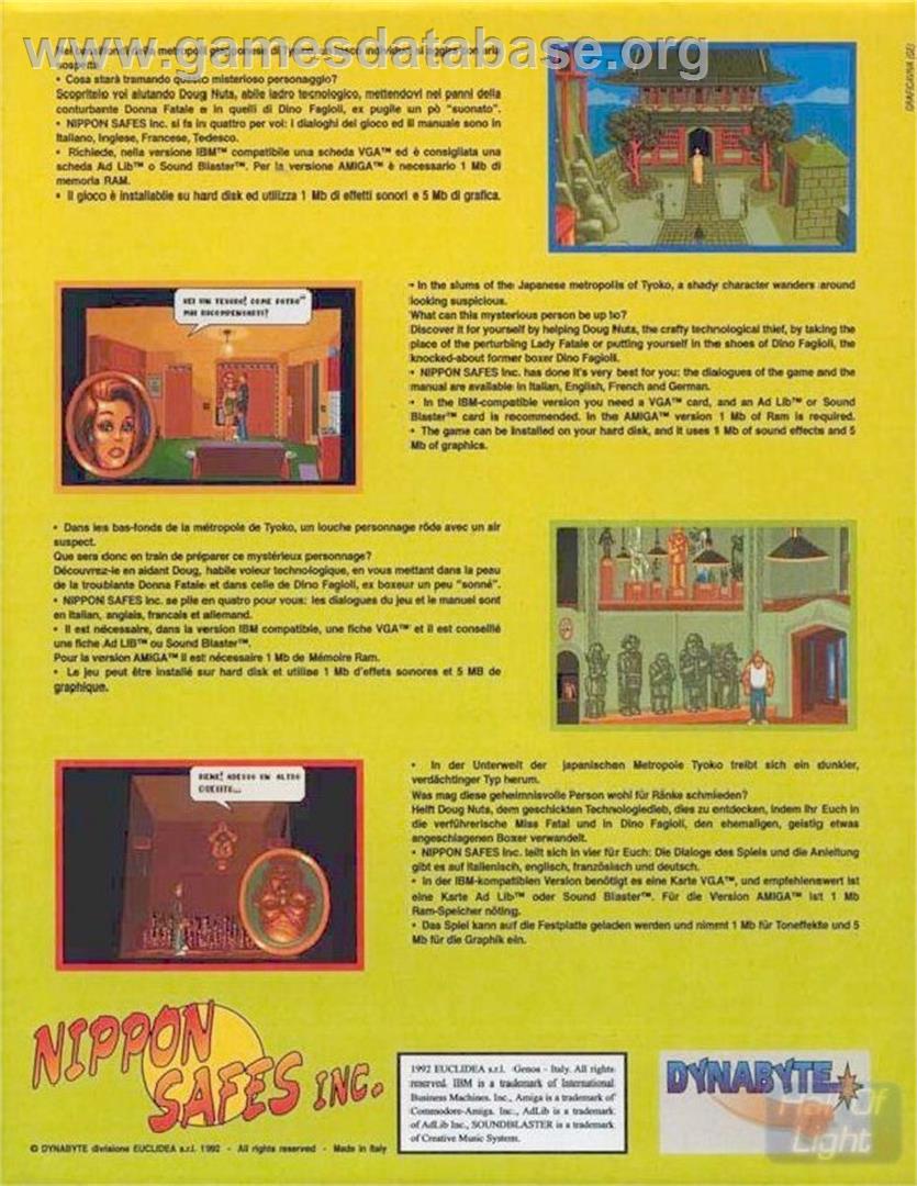 Nippon Safes, Inc. - ScummVM - Artwork - Box Back