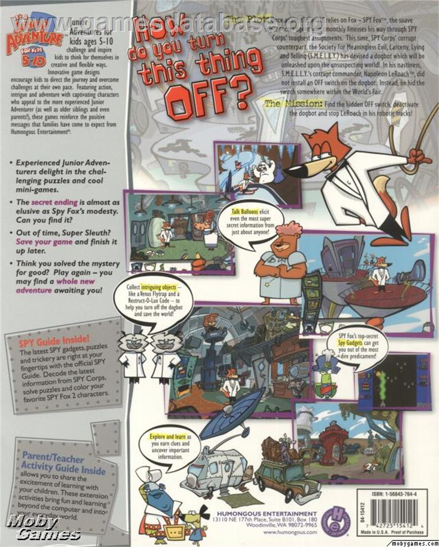 Spy Fox 2 - Some Assembly Required - ScummVM - Artwork - Box Back