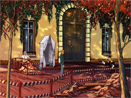 In game image of Broken Sword - The Shadow Of The Templars on the ScummVM.