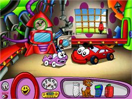 In game image of Putt-putt Travels Through Time on the ScummVM.