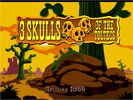 Title screen of 3 Skulls Of The Toltecs on the ScummVM.