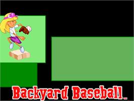 Title screen of Backyard Baseball on the ScummVM.