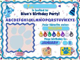 Title screen of Blue's Clues - Blue's Birthday Adventure on the ScummVM.