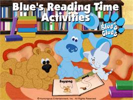 Title screen of Blue's Reading Time Activities on the ScummVM.