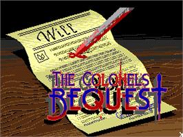 Title screen of Colonel's Bequest, The on the ScummVM.