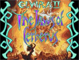 Title screen of Elvira 2 - The Jaws Of Cerberus on the ScummVM.