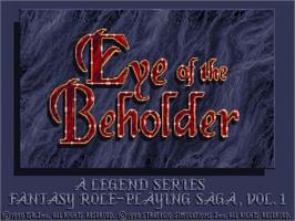 Title screen of Eye Of The Beholder on the ScummVM.