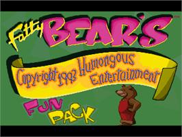 Title screen of Fatty Bear's Fun Pack on the ScummVM.