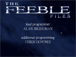 Title screen of Feeble Files, The on the ScummVM.
