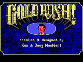 Title screen of Gold Rush on the ScummVM.