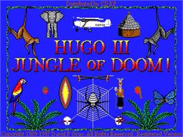 Title screen of Hugo 3 - Jungle Of Doom on the ScummVM.