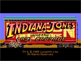Title screen of Indiana Jones And The Last Crusade on the ScummVM.