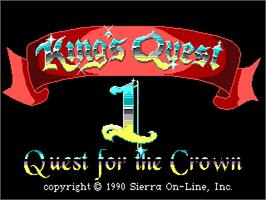 Title screen of King's Quest 1 - Quest For The Crown SCI on the ScummVM.