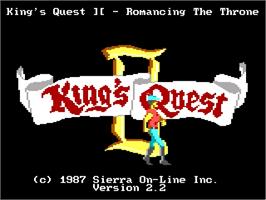 Title screen of King's Quest 2 - Romancing The Throne on the ScummVM.