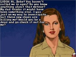 Title screen of Leather Goddesses Of Phobos 2 on the ScummVM.