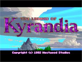 Title screen of Legend of Kyrandia on the ScummVM.