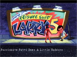 Title screen of Leisure Suit Larry 5 - Passionate Patti Does a Little Undercover Work on the ScummVM.