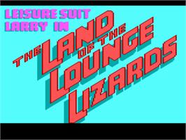 Title screen of Leisure Suit Larry in the Land of the Lounge Lizards on the ScummVM.