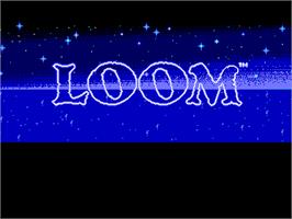 Title screen of Loom (EGA) on the ScummVM.