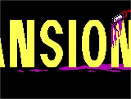 Title screen of Maniac Mansion on the ScummVM.
