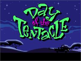 Title screen of Maniac Mansion - Day of the Tentacle on the ScummVM.
