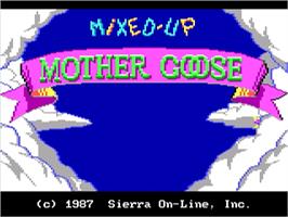 Title screen of Mixed-Up Mother Goose (1987) on the ScummVM.