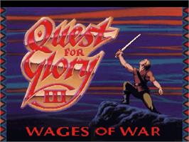 Title screen of Quest For Glory 3 - Wages Of War on the ScummVM.