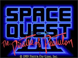 Title screen of Space Quest 3 - The Pirates Of Pestulon on the ScummVM.