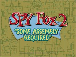 Title screen of Spy Fox 2 - Some Assembly Required on the ScummVM.