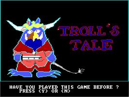 Title screen of Troll's Tale on the ScummVM.