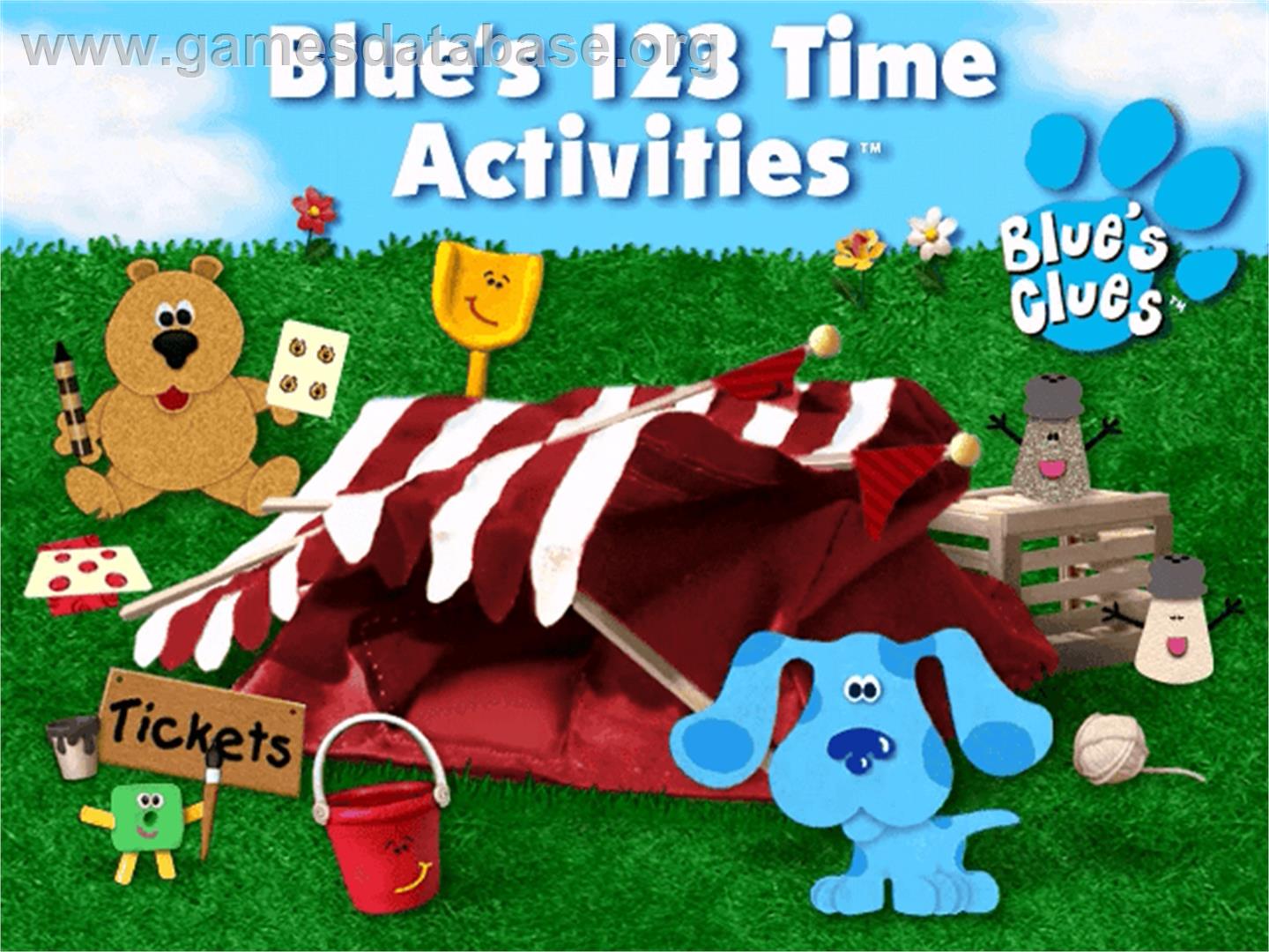 Blue's Clues - Blue's 123 Time Activities - ScummVM - Artwork - Title Screen