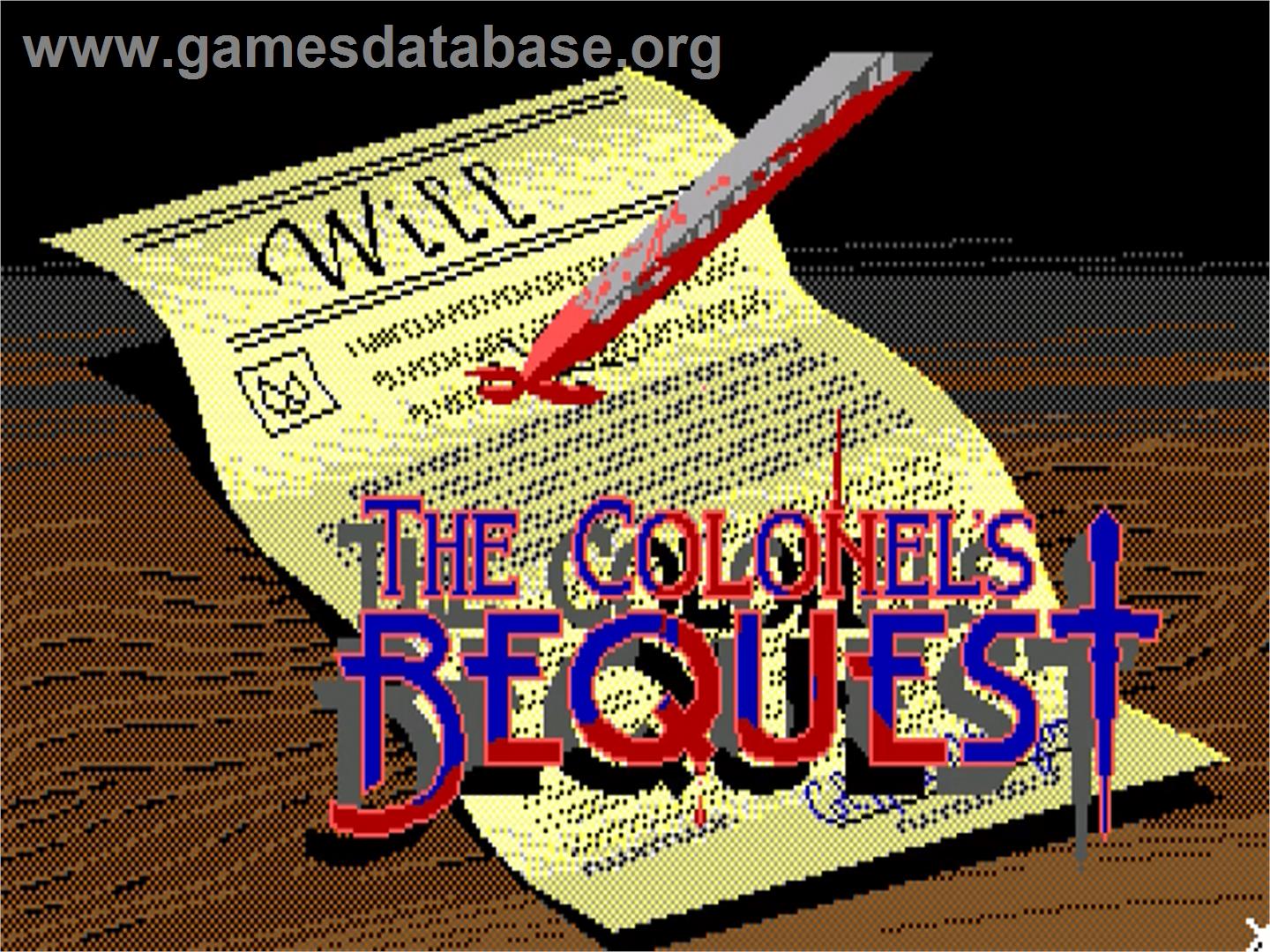 Colonel's Bequest, The - ScummVM - Artwork - Title Screen