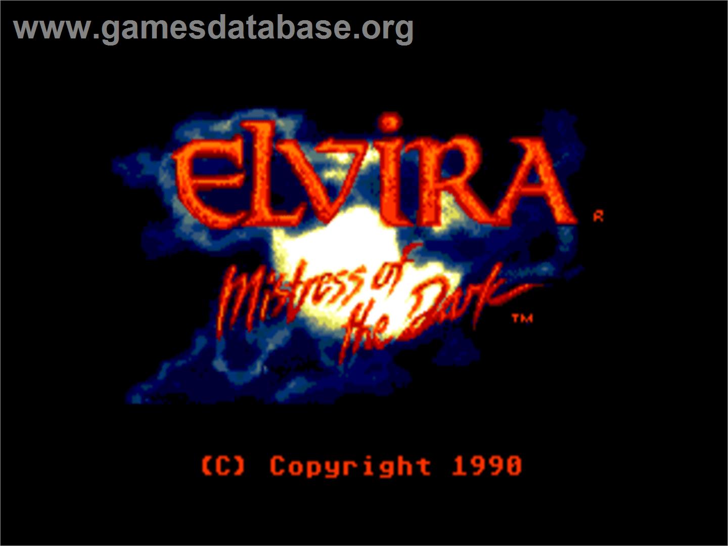 Elvira - Mistress Of The Dark - ScummVM - Artwork - Title Screen