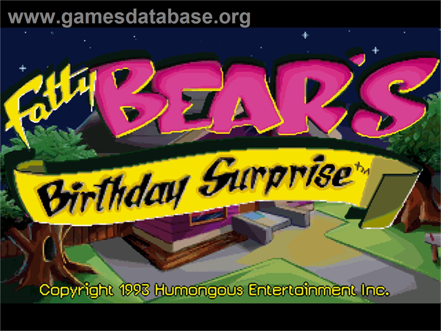 Fatty Bear's Birthday Surprise - ScummVM - Artwork - Title Screen