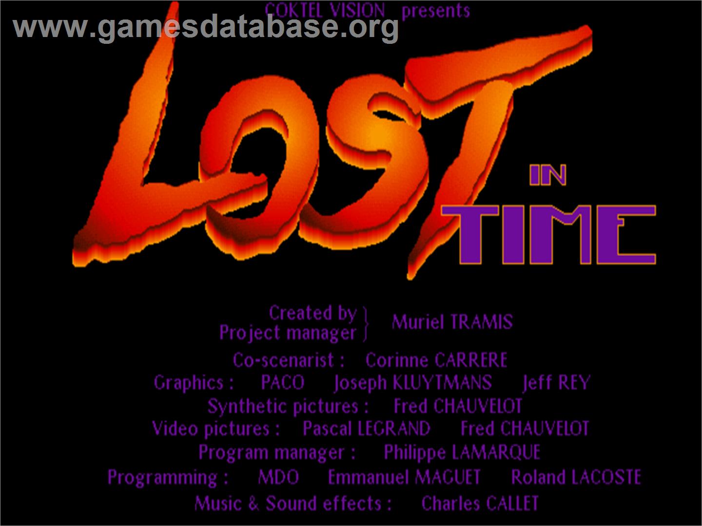 Lost In Time - ScummVM - Artwork - Title Screen