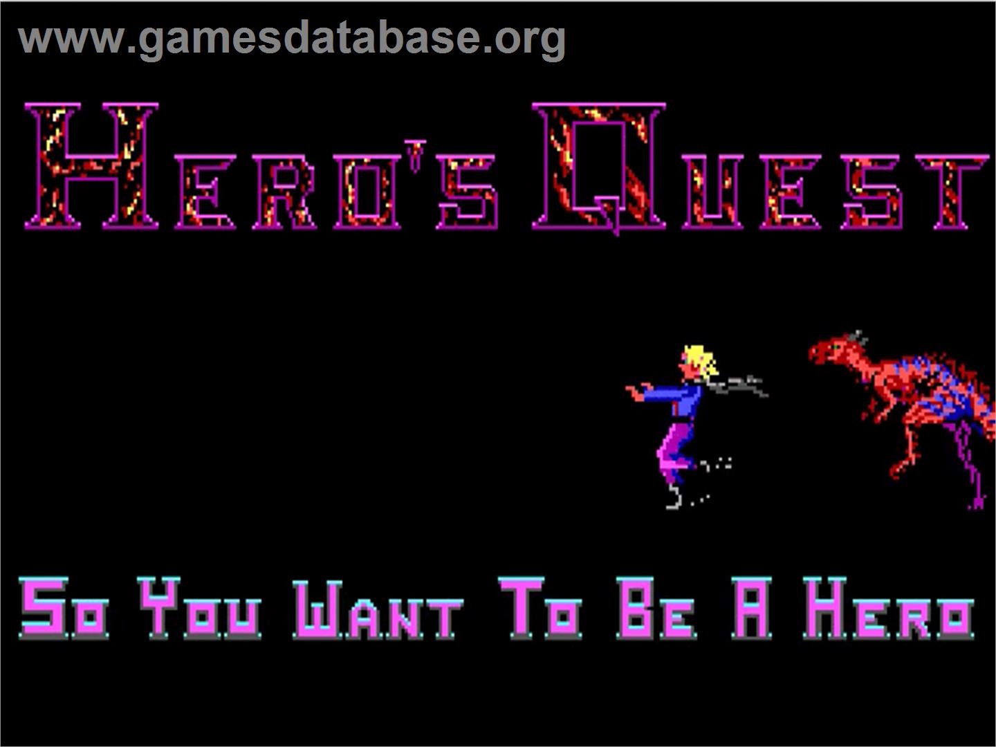 Quest For Glory 1 - So You Want To Be A Hero - ScummVM - Artwork - Title Screen