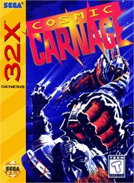 Box cover for Cosmic Carnage on the Sega 32X.