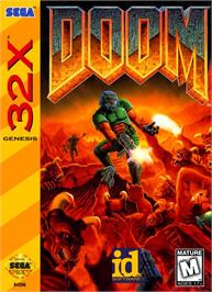 Box cover for Doom on the Sega 32X.