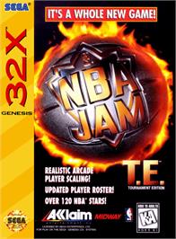 Box cover for NBA Jam TE on the Sega 32X.