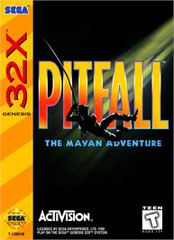 Box cover for Pitfall - The Mayan Adventure on the Sega 32X.