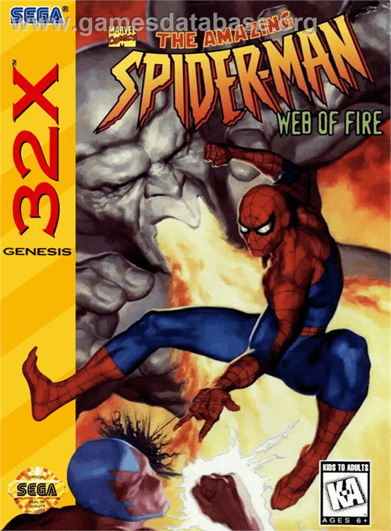 Amazing Spider-Man: Web of Fire - Sega 32X - Artwork - Box