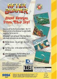 Box back cover for After Burner on the Sega 32X.